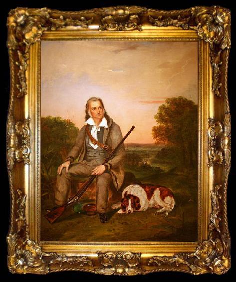framed  unknow artist Oil on canvas portrait of John James Audubon, ta009-2