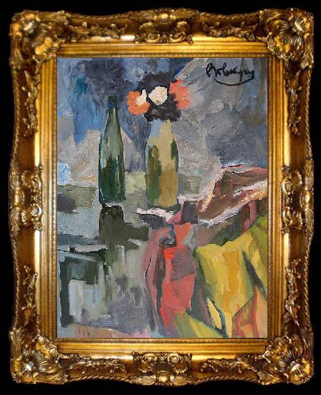 framed  unknow artist Still life with yellow material, ta009-2