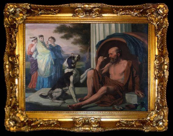 framed  unknow artist Oil painting of Diogenes by Pugons, ta009-2