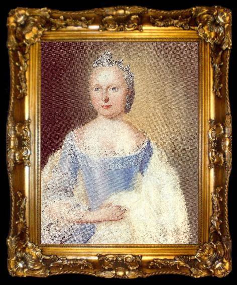 framed  unknow artist Portrait of Carolina of Orange-Nassau, ta009-2