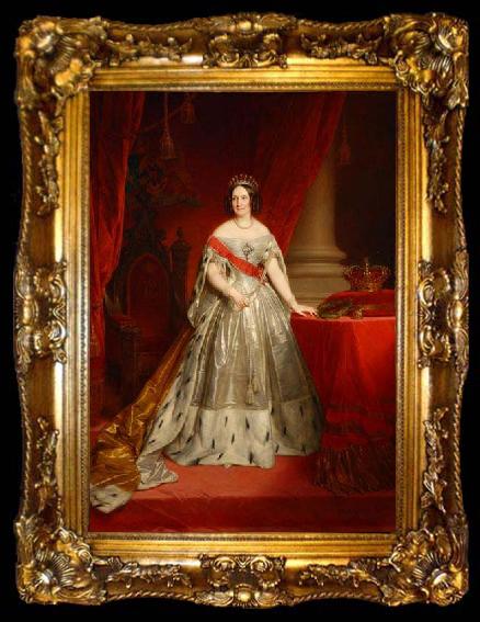 framed  unknow artist Portrait of Queen Anna of the Netherlands, nee Grand Duchess Anna Pavlovna of Russia., ta009-2