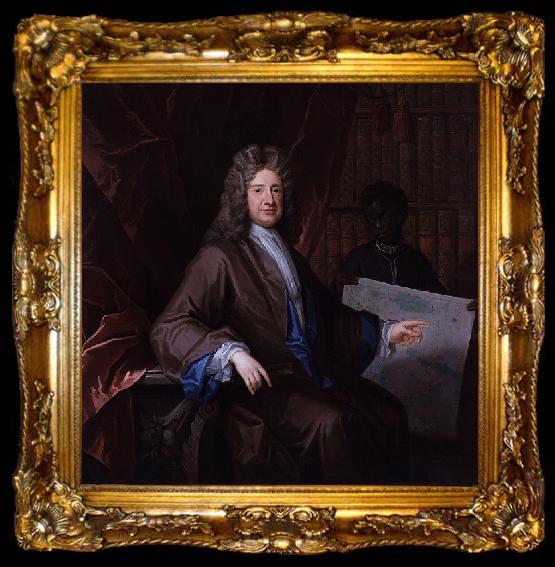 framed  unknow artist Portrait of Sir John Chardin, ta009-2