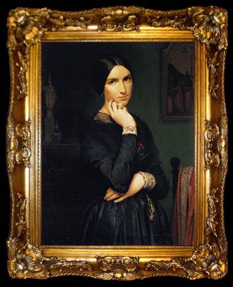 framed  unknow artist Portrait of Madame Flandrin, ta009-2