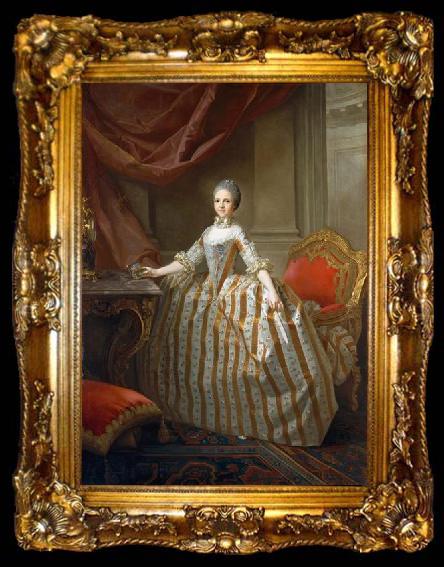 framed  unknow artist Portrait of Maria Luisa of Parma, future Queen of Spain, ta009-2