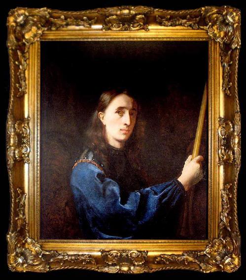 framed  unknow artist Self-Portrait in a Blue Coat with Cuirass, ta009-2