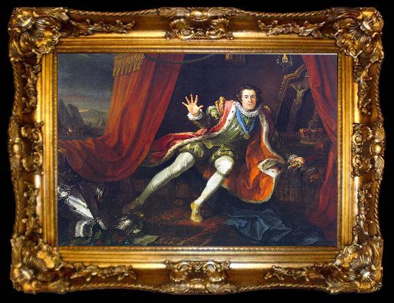 framed  unknow artist David Garrick as Richard III in Colley Cibber