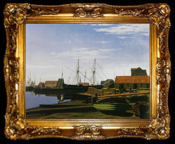 framed  unknow artist View_of_Larsen_Square_near_Copenhagen_Harbor, ta009-2