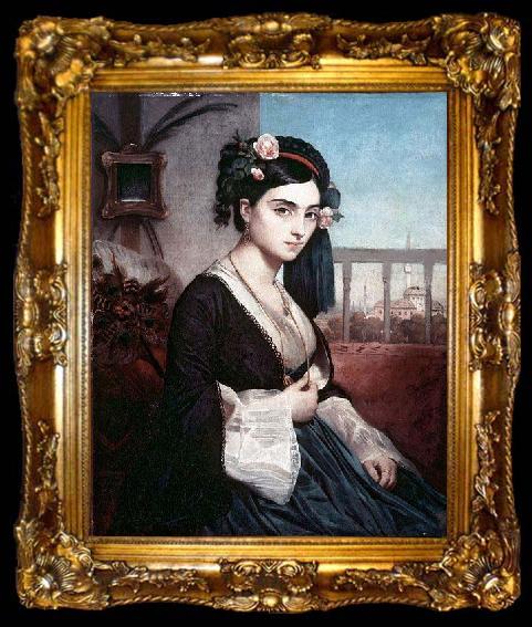framed  unknow artist Oriental Lady, ta009-2