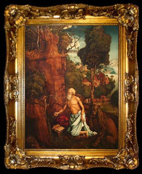 framed  unknow artist The Penitent St Jerome in a landscape, ta009-2