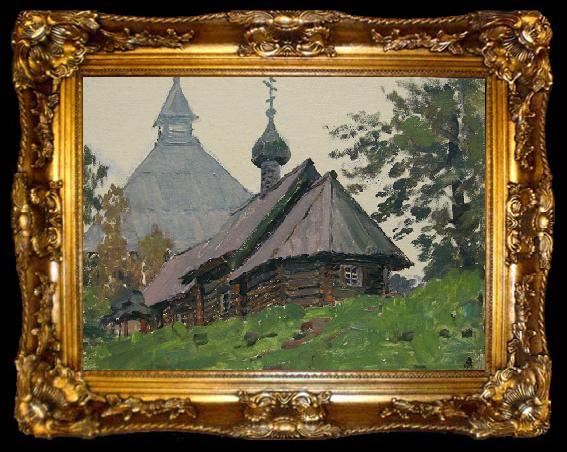 framed  unknow artist Saint Dmitry Solunsky Church in Old Ladoga, ta009-2
