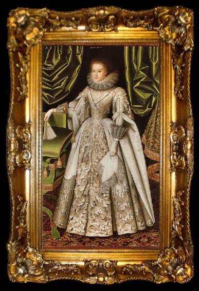 framed  unknow artist Portrait of Diana Ceceil, later Countess of Oxford, ta009-2