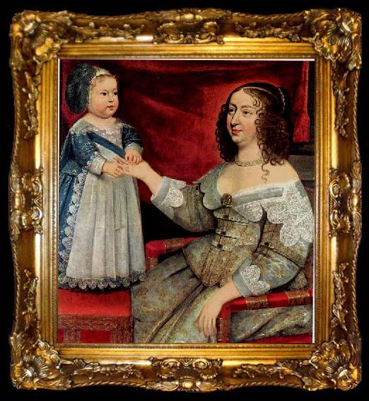 framed  unknow artist Louis XIV and Anne of Austria, ta009-2