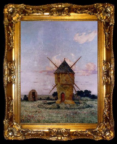 framed  unknow artist Windmill near Guerande, ta009-2