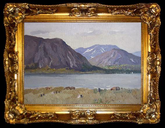 framed  unknow artist In Altai Mountains, ta009-2