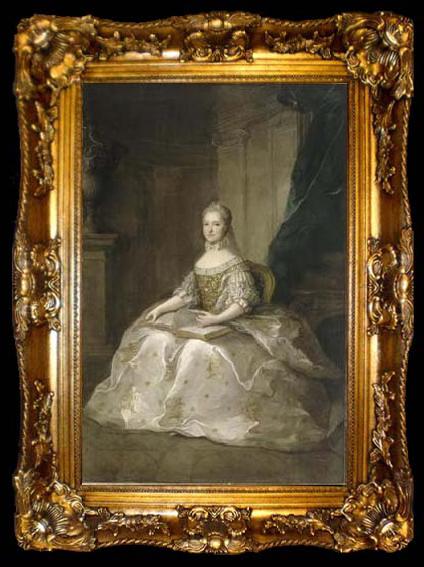 framed  unknow artist Portrait of Maria Josepha of Saxony dauphine of France, ta009-2