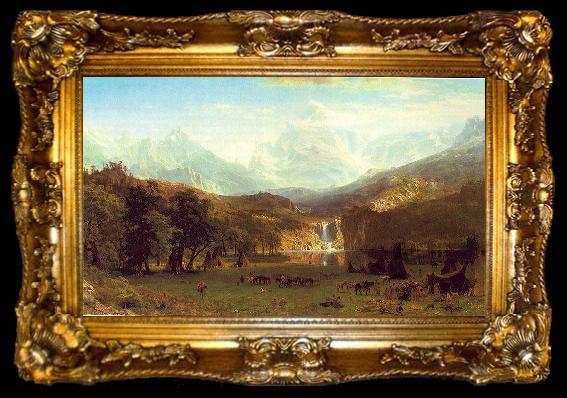 framed  Albert Bierstadt The Rocky Mountains, Lander Peak, ta009-2