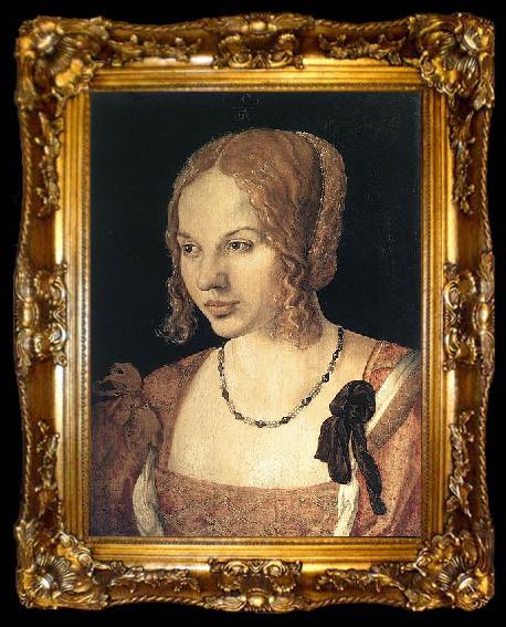 framed  Albrecht Durer Portrait of a Young Venetian Woman, ta009-2