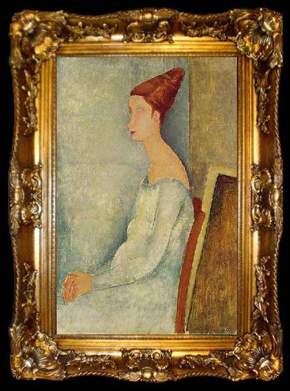 framed  Amedeo Modigliani Portrait de Jeanne Hebuterne, ta009-2
