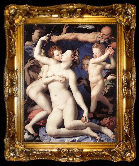 framed  Angelo Bronzino Cupid and Time, ta009-2