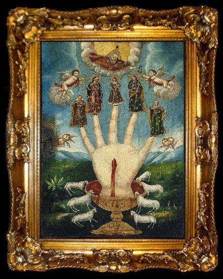 framed  Anonymous The All-Powerful Hand), or The Five Persons, ta009-2