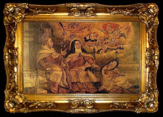 framed  Anonymous Vision of the Holy Trinity, ta009-2