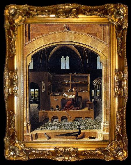 framed  Antonello da Messina St Jerome in his Study, ta009-2