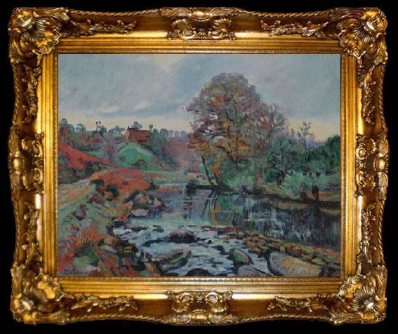 framed  Armand guillaumin Paysage de la Creuse, vue du Pont Charraud, ta009-2