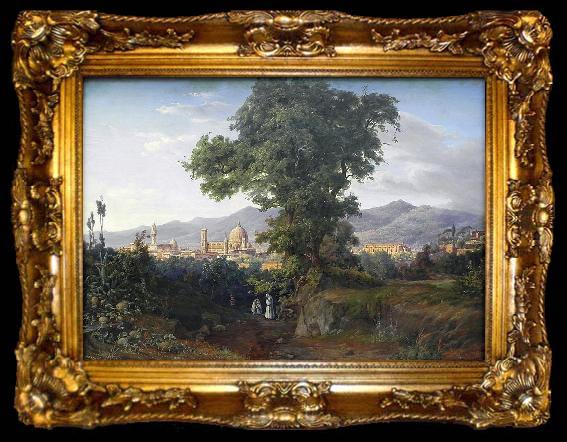 framed  August Ahlborn View of Florenz, ta009-2