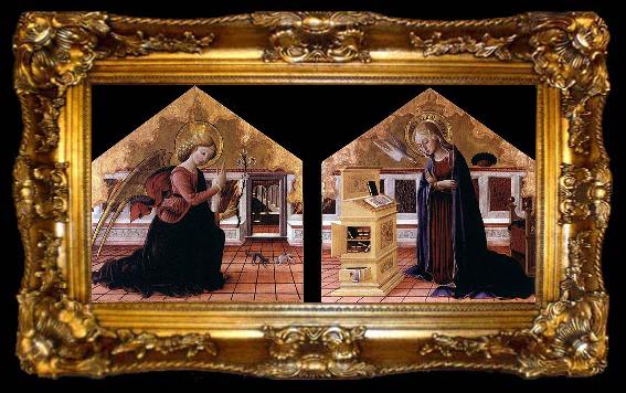 framed  Bartolomeo Caporali The Annunciation, ta009-2