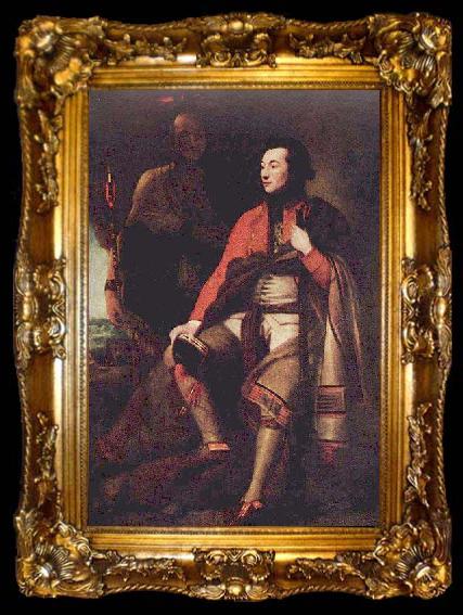 framed  Benjamin West Portrait of Colonel Guy Johnson or possibly Sir William Johnson, ta009-2