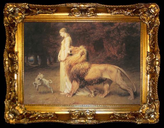 framed  Briton Riviere Una and Lion, ta009-2