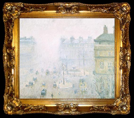 framed  Camille Pissarro Place du Theatre Francais, ta009-2