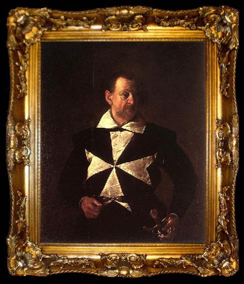 framed  Caravaggio Portrait of Antonio Martelli., ta009-2