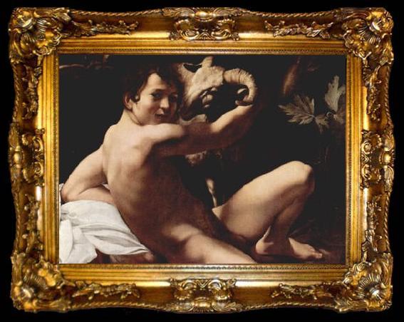 framed  Caravaggio Johannes der Taufer, ta009-2
