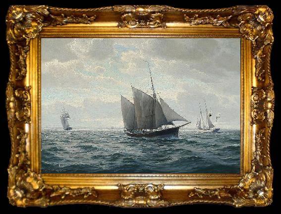 framed  Christian-Bernard Rode Marine med sejlskibe, ta009-2