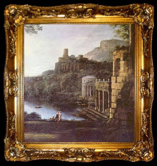framed  Claude Lorrain Landschaft mit der Nymphe Egeria und Konig Numa, ta009-2