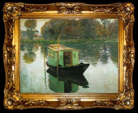 framed  Claude Monet Le Bateau atelier, ta009-2