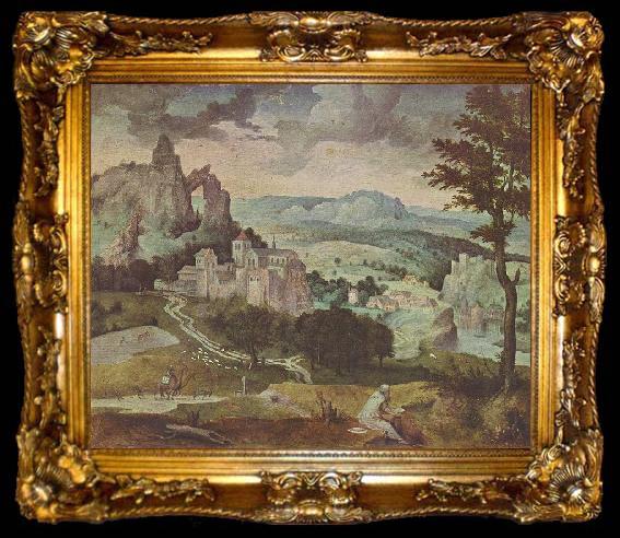 framed  Cornelis Massijs Hl. Hieronymus in einer Landschaft, ta009-2