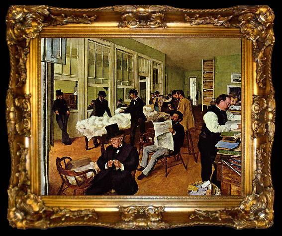 framed  Edgar Degas Die Baumwollfaktorei, ta009-2