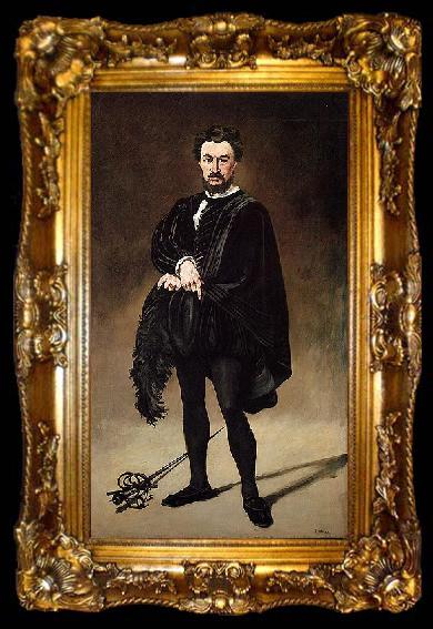 framed  Edouard Manet Philibert Rouviere as Hamlet, ta009-2