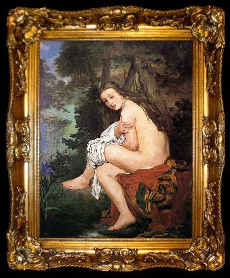 framed  Edouard Manet Die uberraschte Nymphe, ta009-2