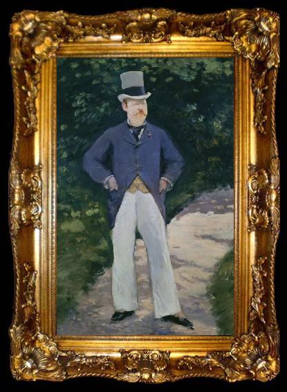 framed  Edouard Manet Portrait of Monsieur Brun, ta009-2