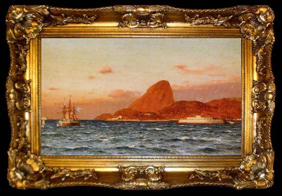 framed  Eduardo de Martino View of Rio de Janeiro, ta009-2