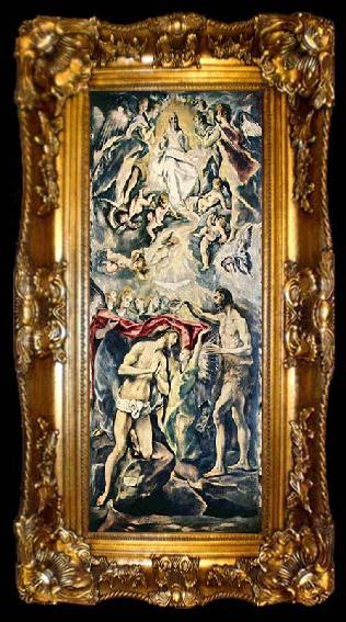 framed  El Greco Taufe Christi, ta009-2
