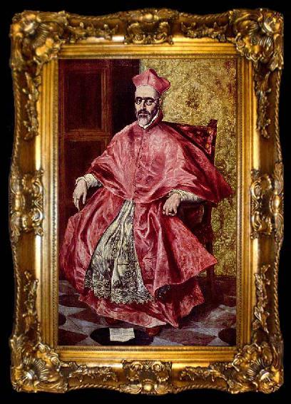 framed  El Greco Portrat des Kardinalinquisitors Don Fernando Nino de Guevara, ta009-2