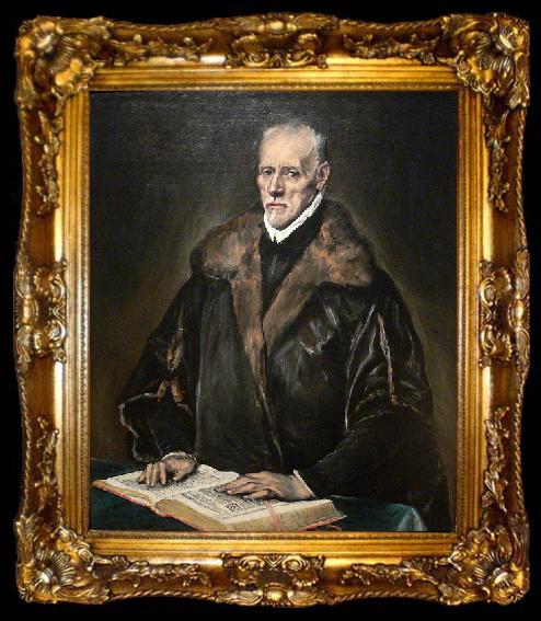 framed  El Greco Portrait of Dr. Francisco de Pisa, ta009-2