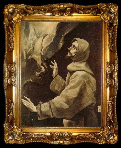 framed  El Greco Stigmatisation des Hl. Franziskus, ta009-2
