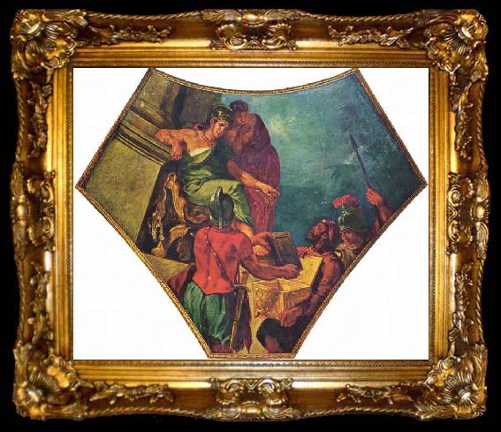 framed  Eugene Delacroix Alexander und die Epen Homers, ta009-2