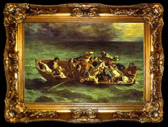 framed  Eugene Delacroix The Shipwreck of Don Juan, ta009-2