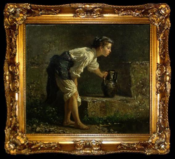 framed  Filippo Palizzi Giovinetta alla sorgente, ta009-2